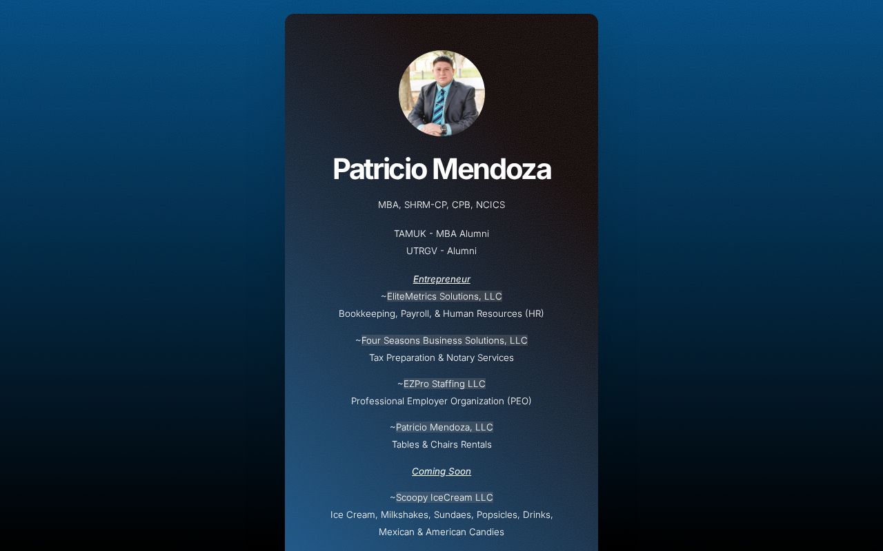 Carrd profile picture for @patricio